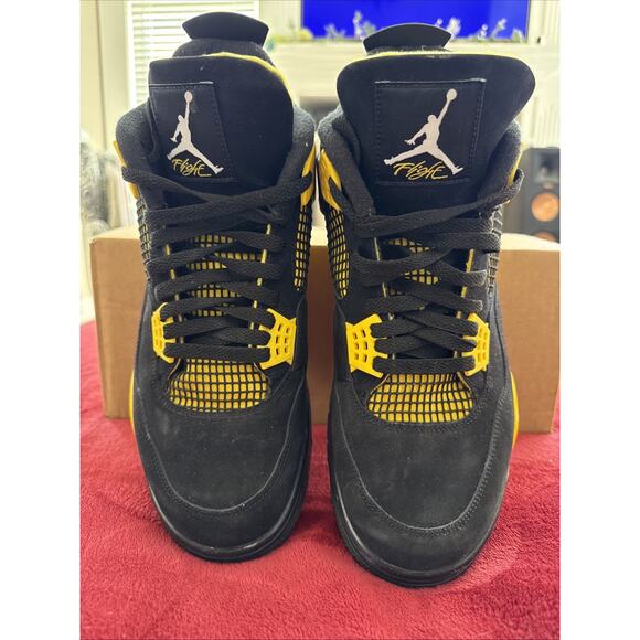 SIZE 13 Jordan Air Jordan 4 Retro Thunder Black/Yellow DH6927-017 Men\'s Sneaker main image 5
